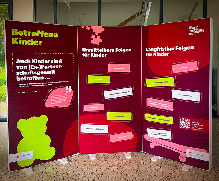 Stellwand betroffene Kinder
